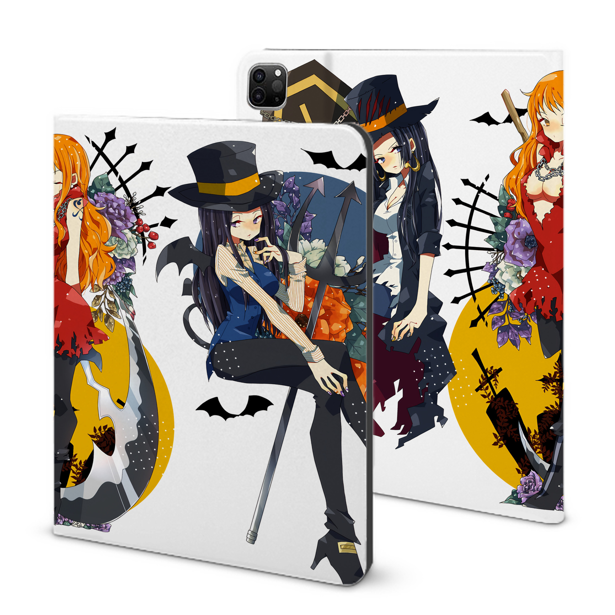 ワンピース ONE PIECE IPad ケース ブック型 PUレザー TPU 耐衝撃 軽量 薄型 ペン収納なし 全面保護 IPad 各モデル対応